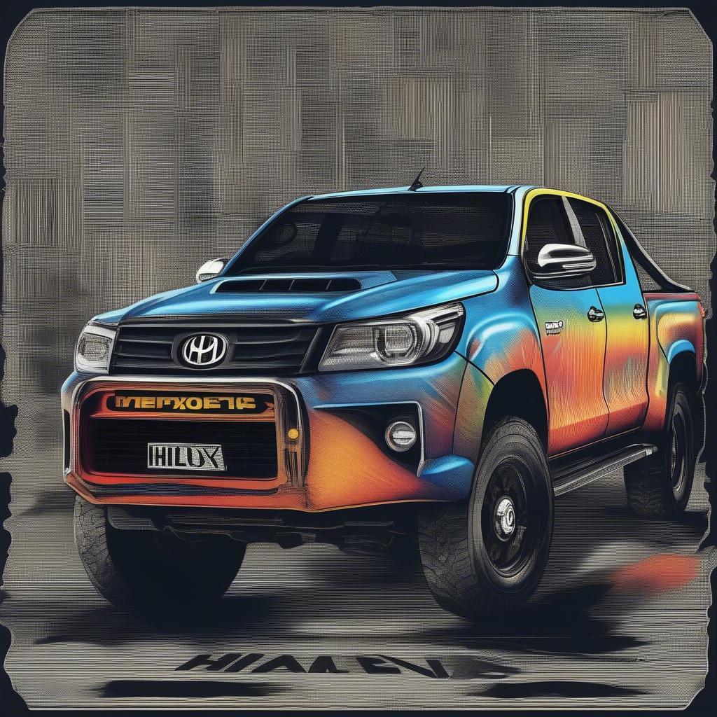 Áo thun Hilux in lụa với logo Hilux sắc nét, bền màu