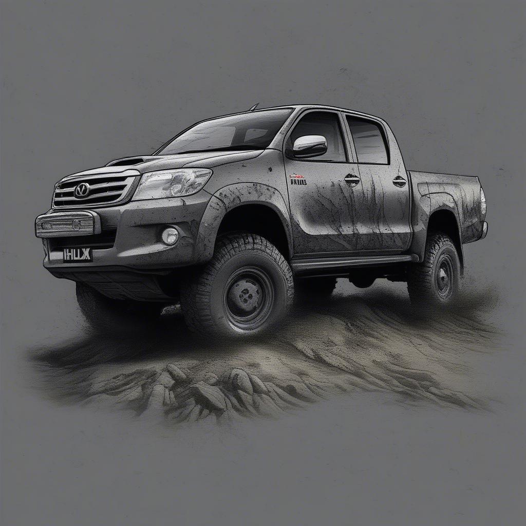 Áo thun Hilux họa tiết off-road mạnh mẽ, thể hiện tinh thần phiêu lưu