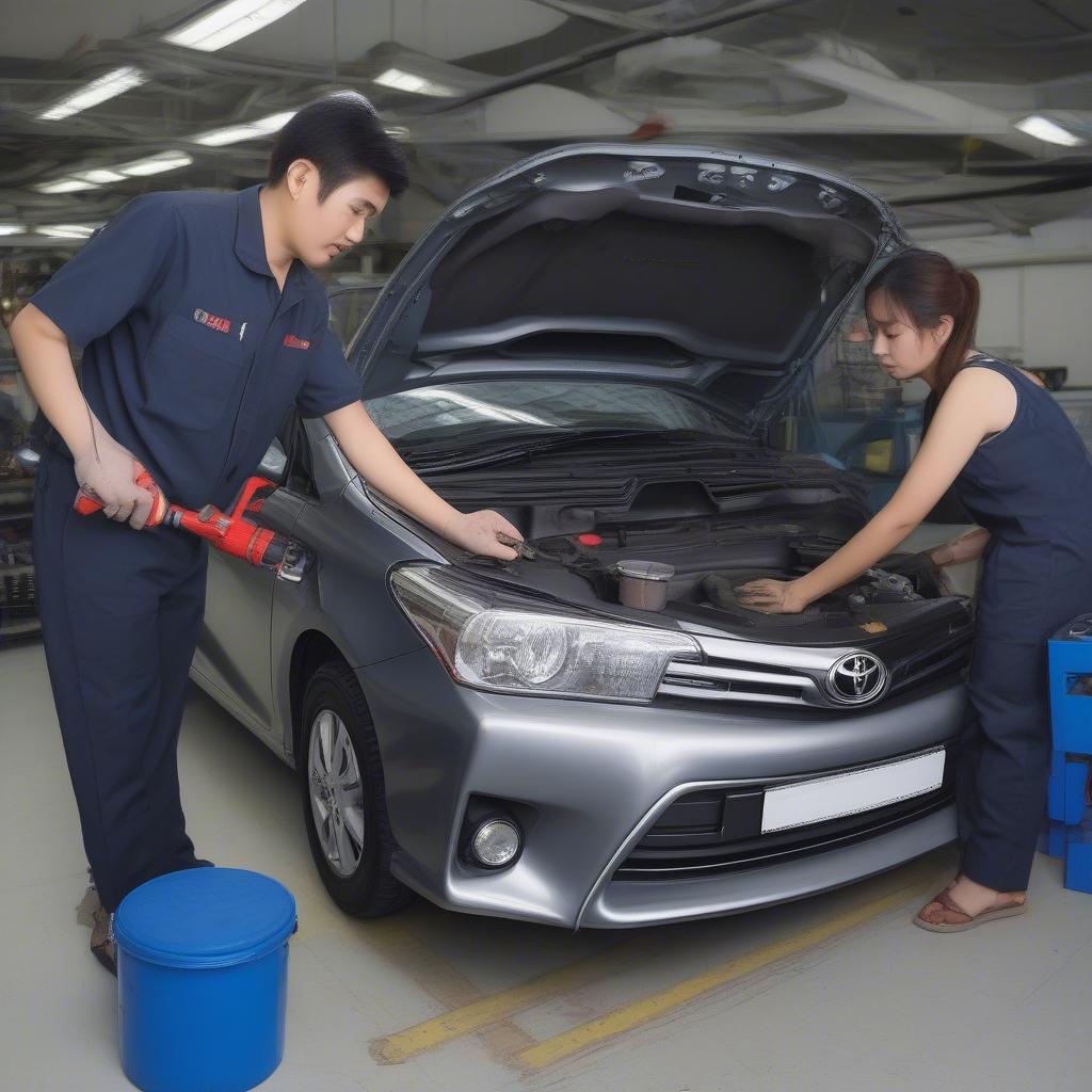 Bảo dưỡng hệ thống lái Toyota Vios