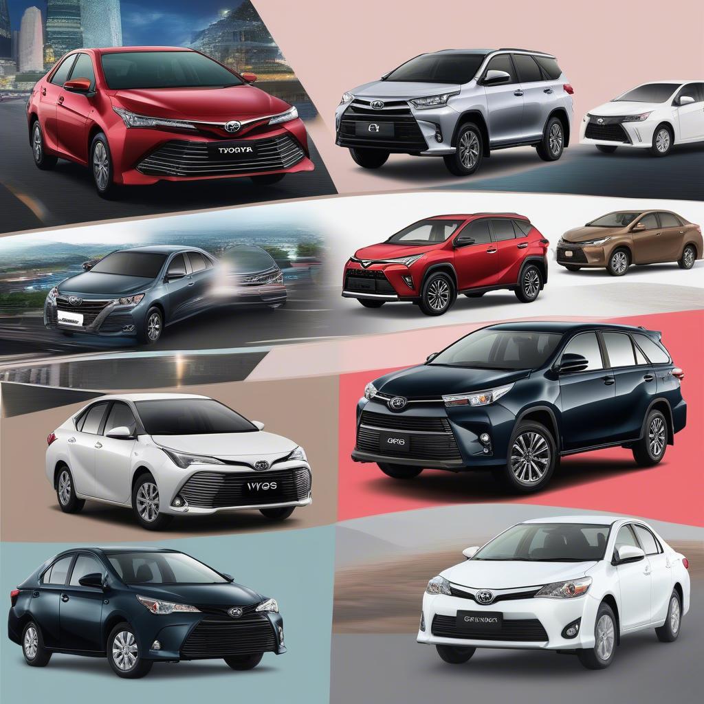 Hình ảnh các dòng xe Toyota phổ biến tại Việt Nam