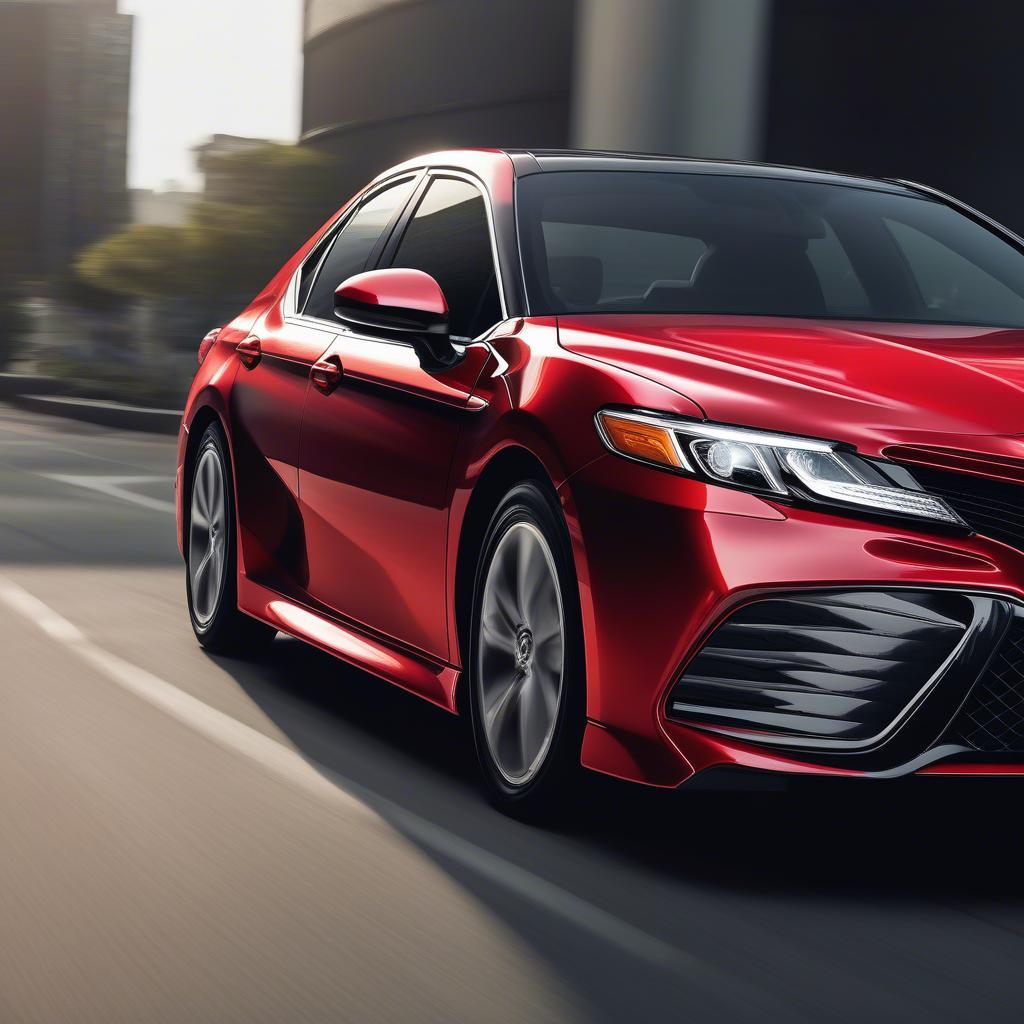 Toyota Camry 2019 màu đỏ ngoại thất