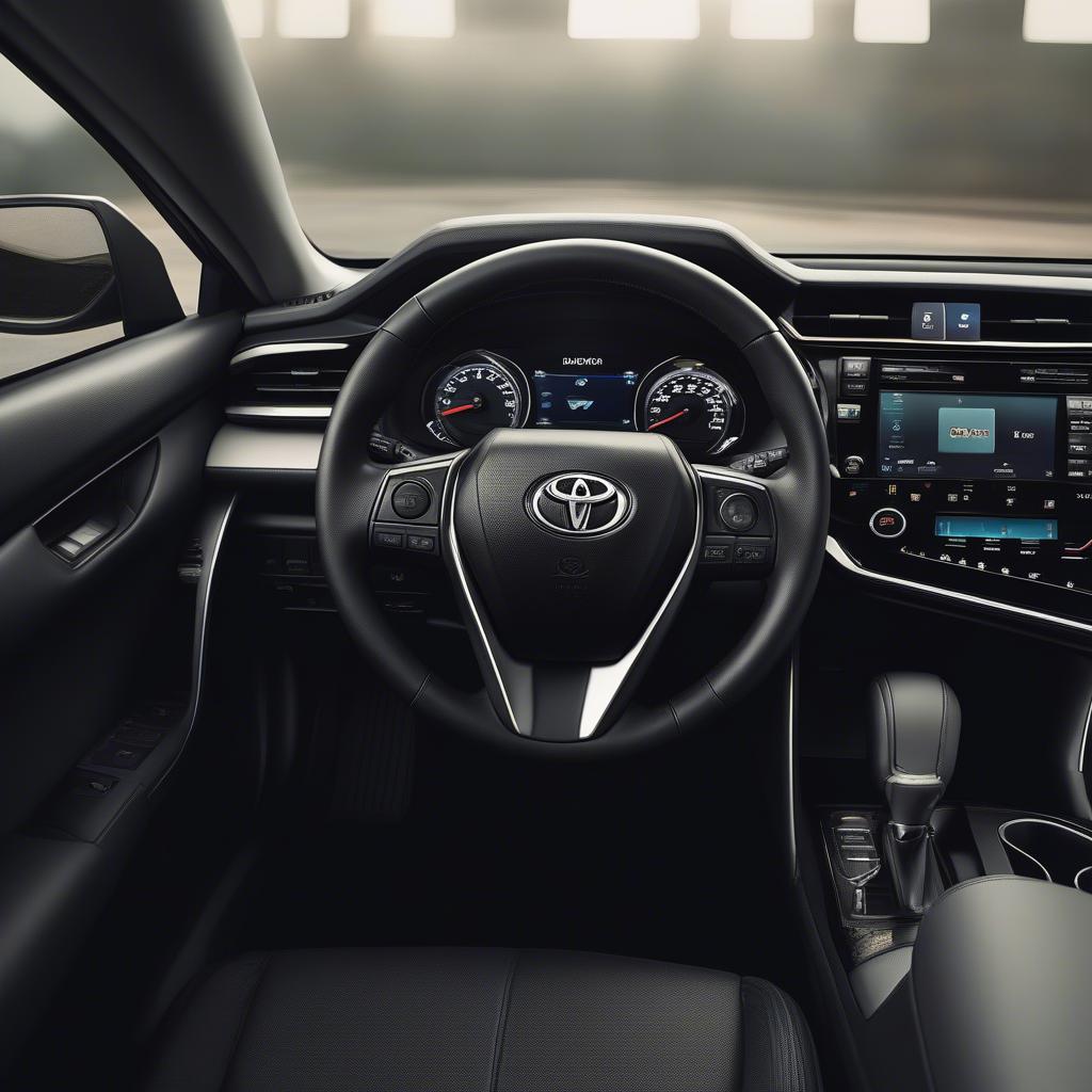 Nội thất đen Camry 2019