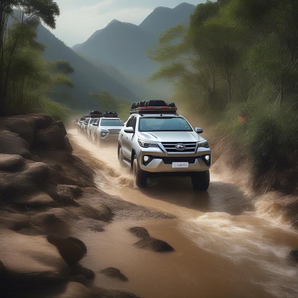 Chuyến đi off-road của Âu Lạc Fortuner đến địa điểm hoang sơ, hùng vĩ