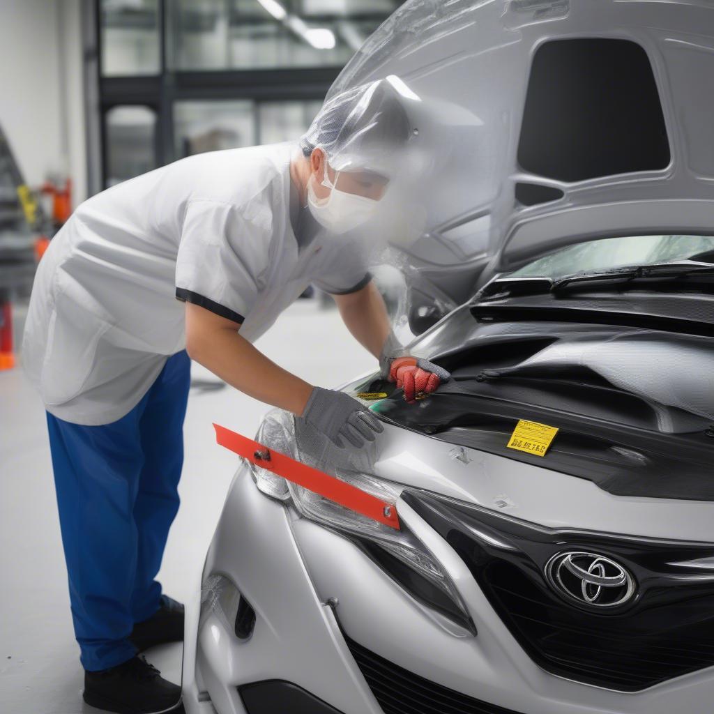 Dán phim cách âm cho cửa xe Toyota Yaris