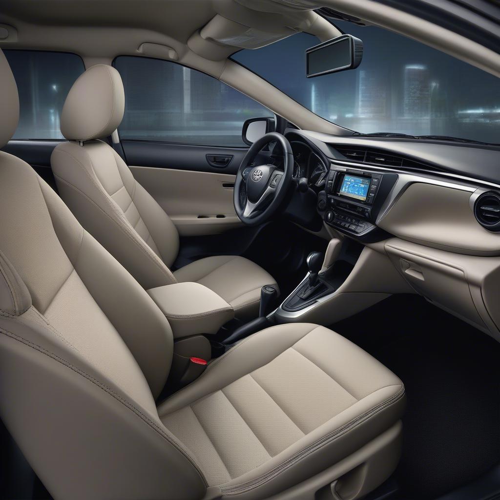 Interior of the Toyota Corolla Altis 2018