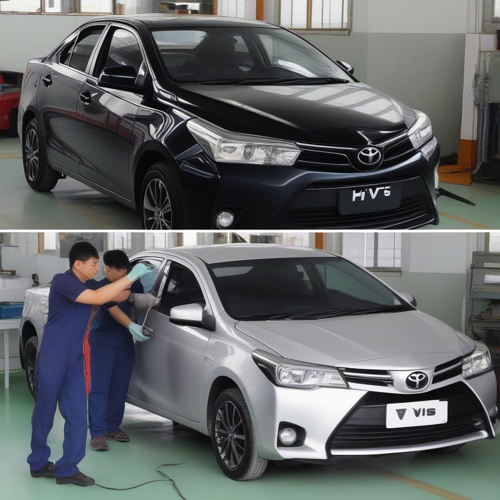 Độ đèn Vios 2017 tại Toyota Xuân Phương