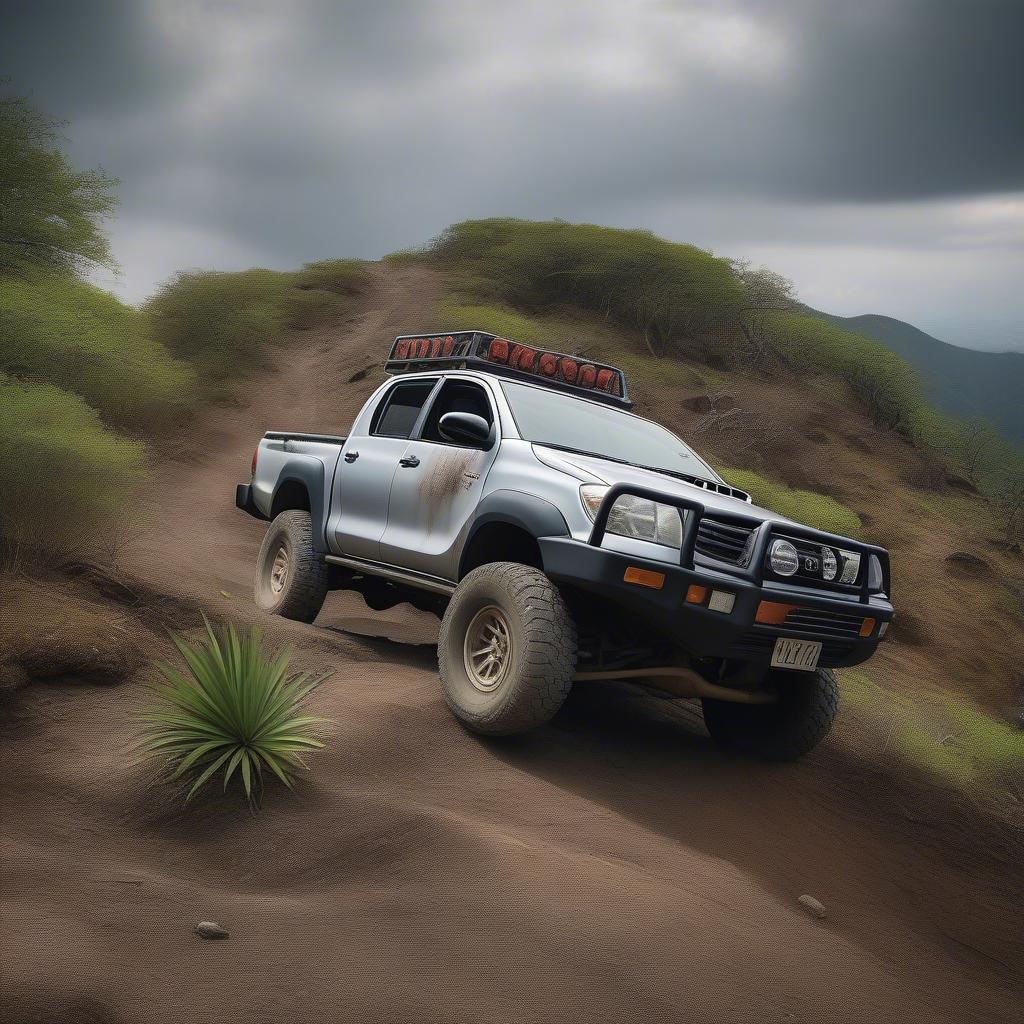 Độ xe Old Hilux Off Road leo dốc