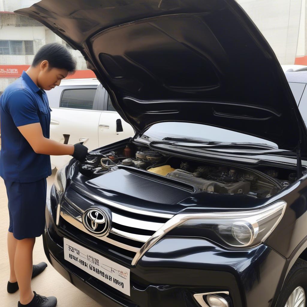 Động cơ Fortuner cũ: Kiểm tra động cơ, hộp số và các chi tiết máy móc khác.