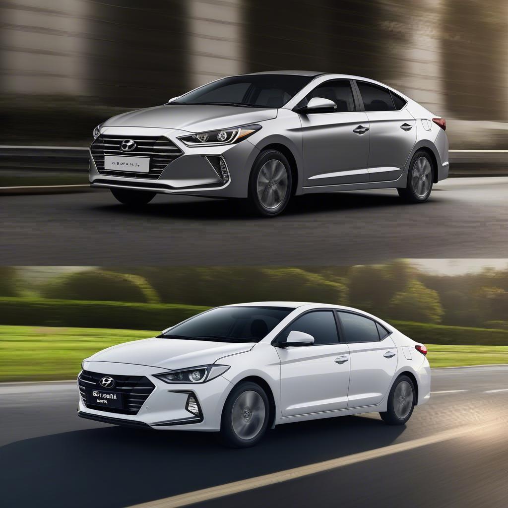 So sánh ngoại thất Elantra 2.0 và Corolla Altis 2017