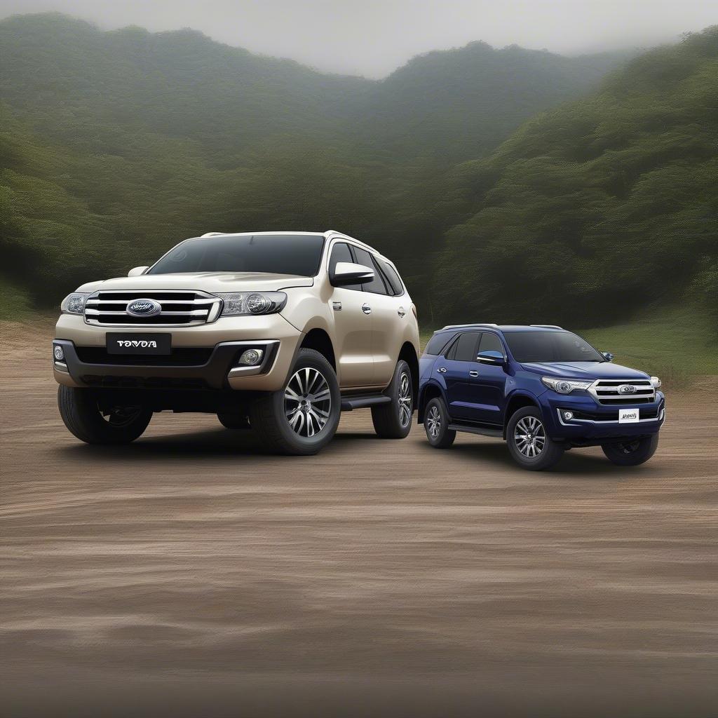 So sánh Ford Everest và Fortuner