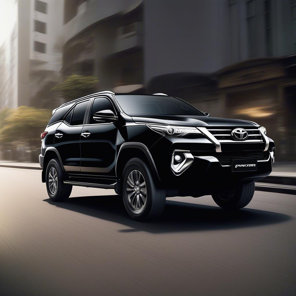 Toyota Fortuner 2018 màu đen mạnh mẽ