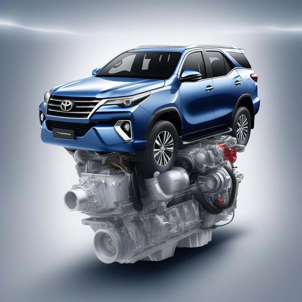 Động cơ mạnh mẽ của Toyota Fortuner Phumyhung