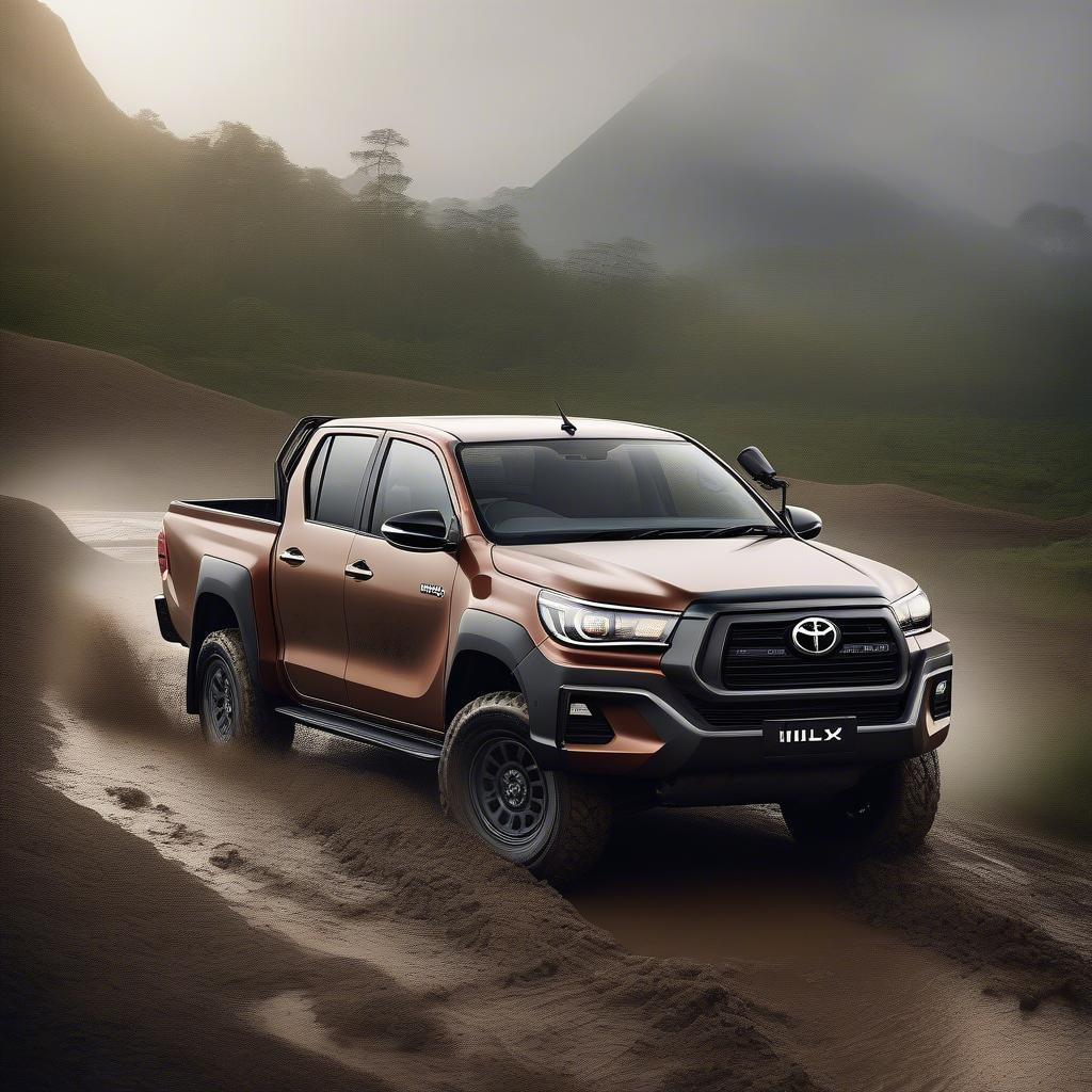 Hilux máy dầu 2 cầu vượt địa hình