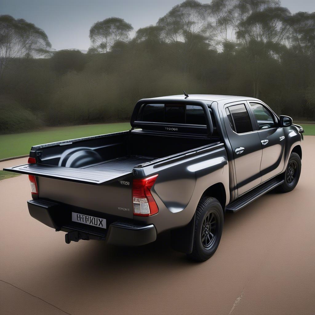 Hình 2D lót thùng kết hợp nắp thùng Hilux