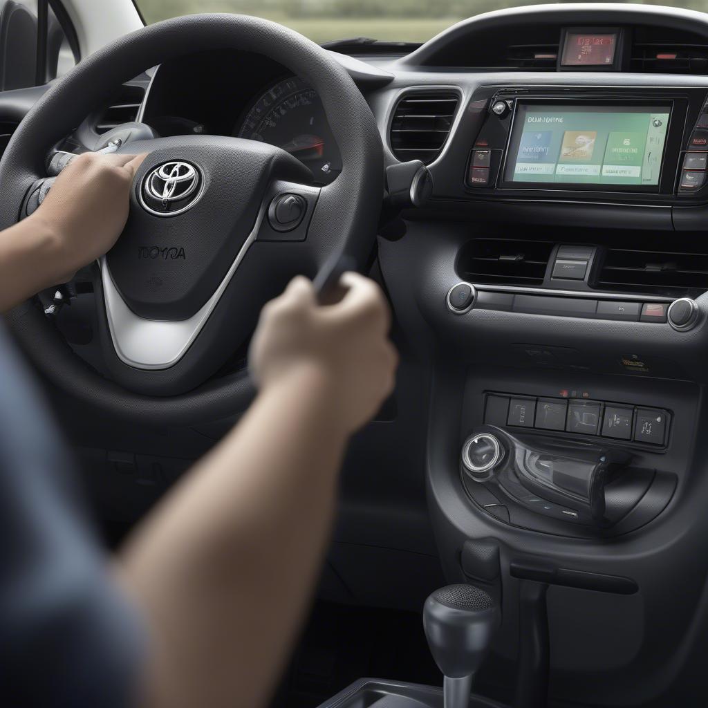 Kết nối điện thoại với màn hình Toyota Wigo