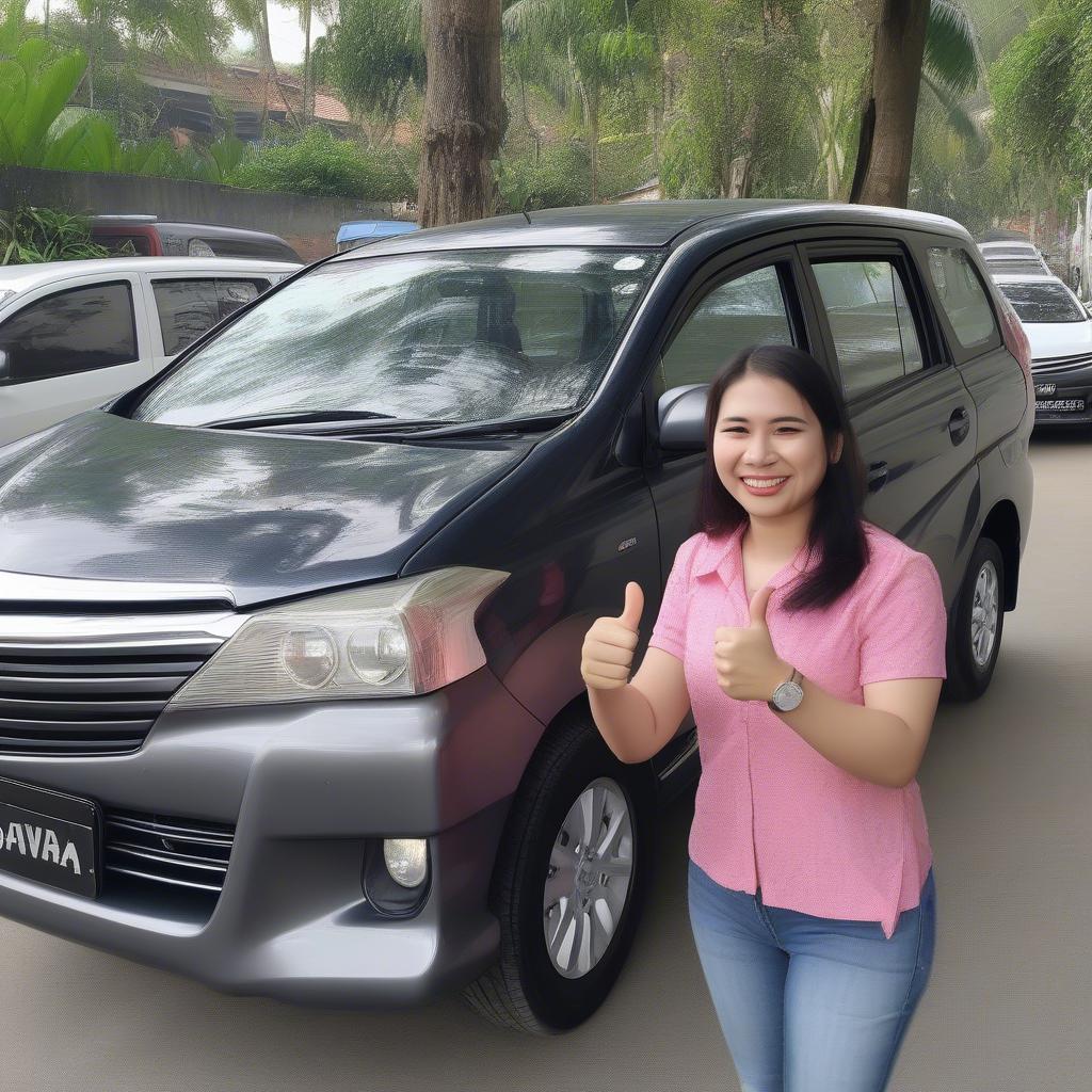 Khách hàng hài lòng với dịch vụ thuê xe Avanza