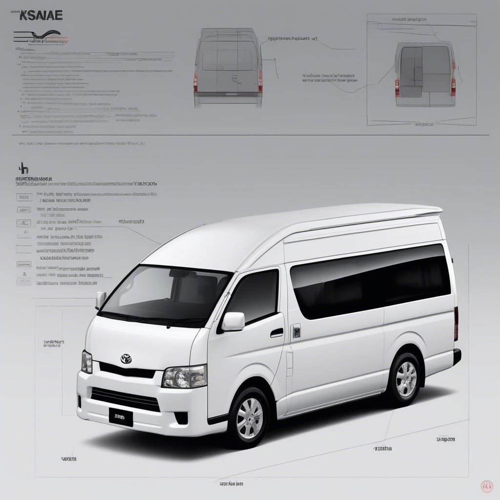 Kích thước tổng quan Toyota Hiace