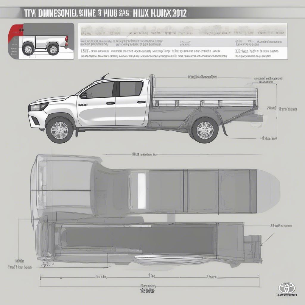 Kích thước Toyota Hilux 2012