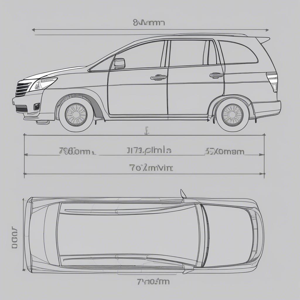 Kích thước Toyota Innova 2008