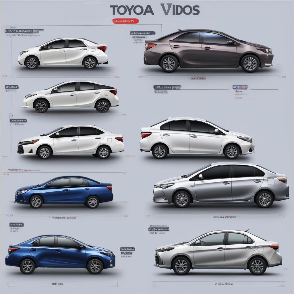 Kích thước Vios 2019 so sánh với các đối thủ