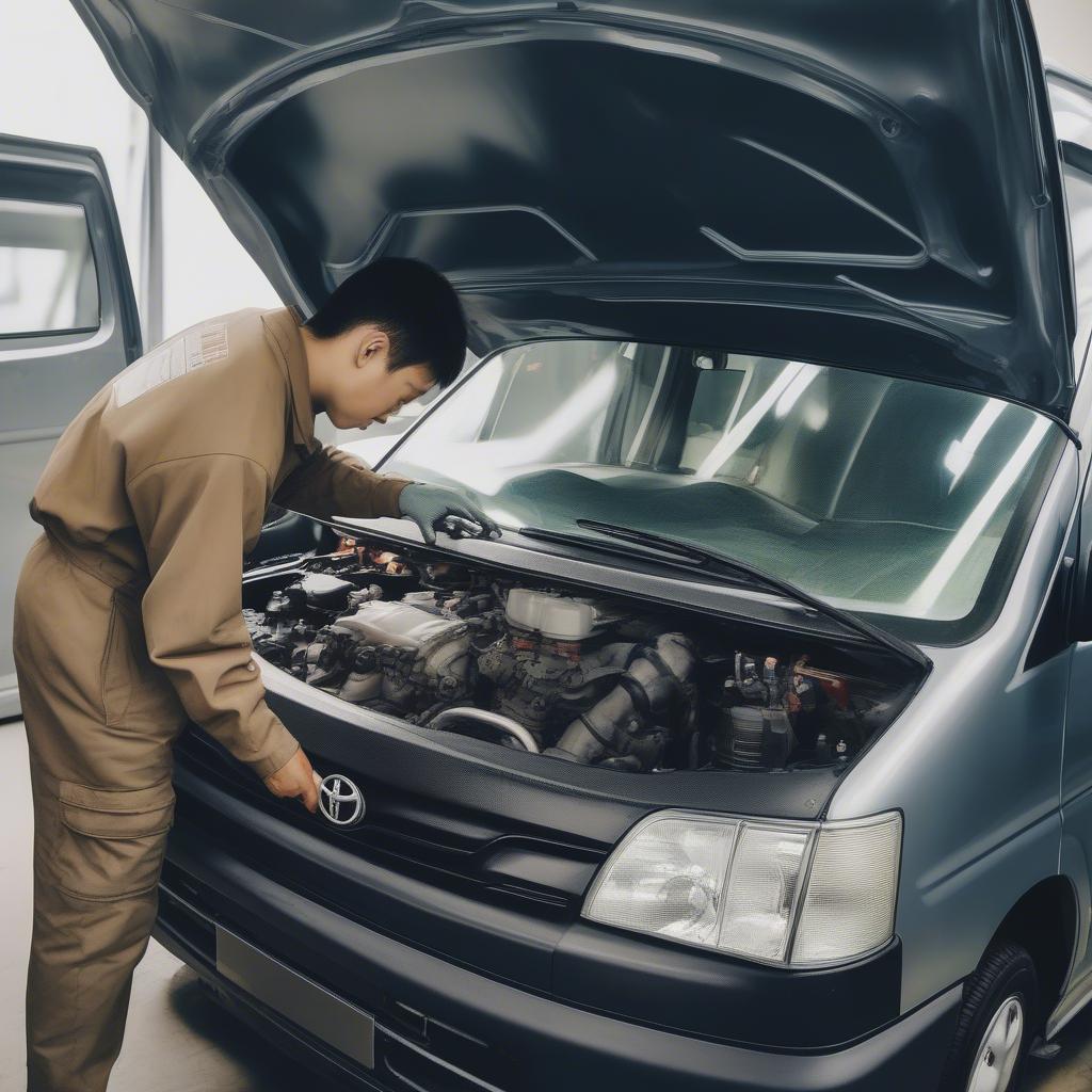 Kiểm tra động cơ Toyota Hiace