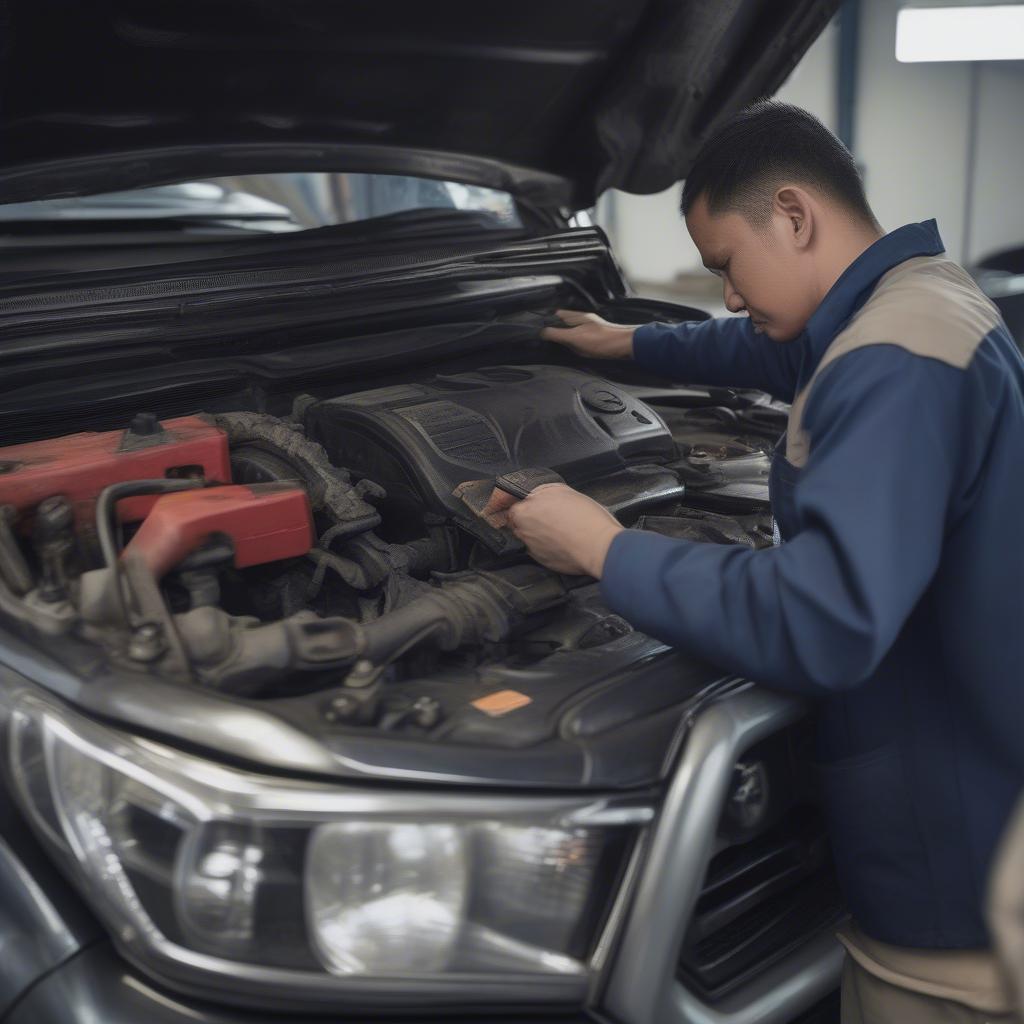 Kiểm tra tình trạng xe Hilux