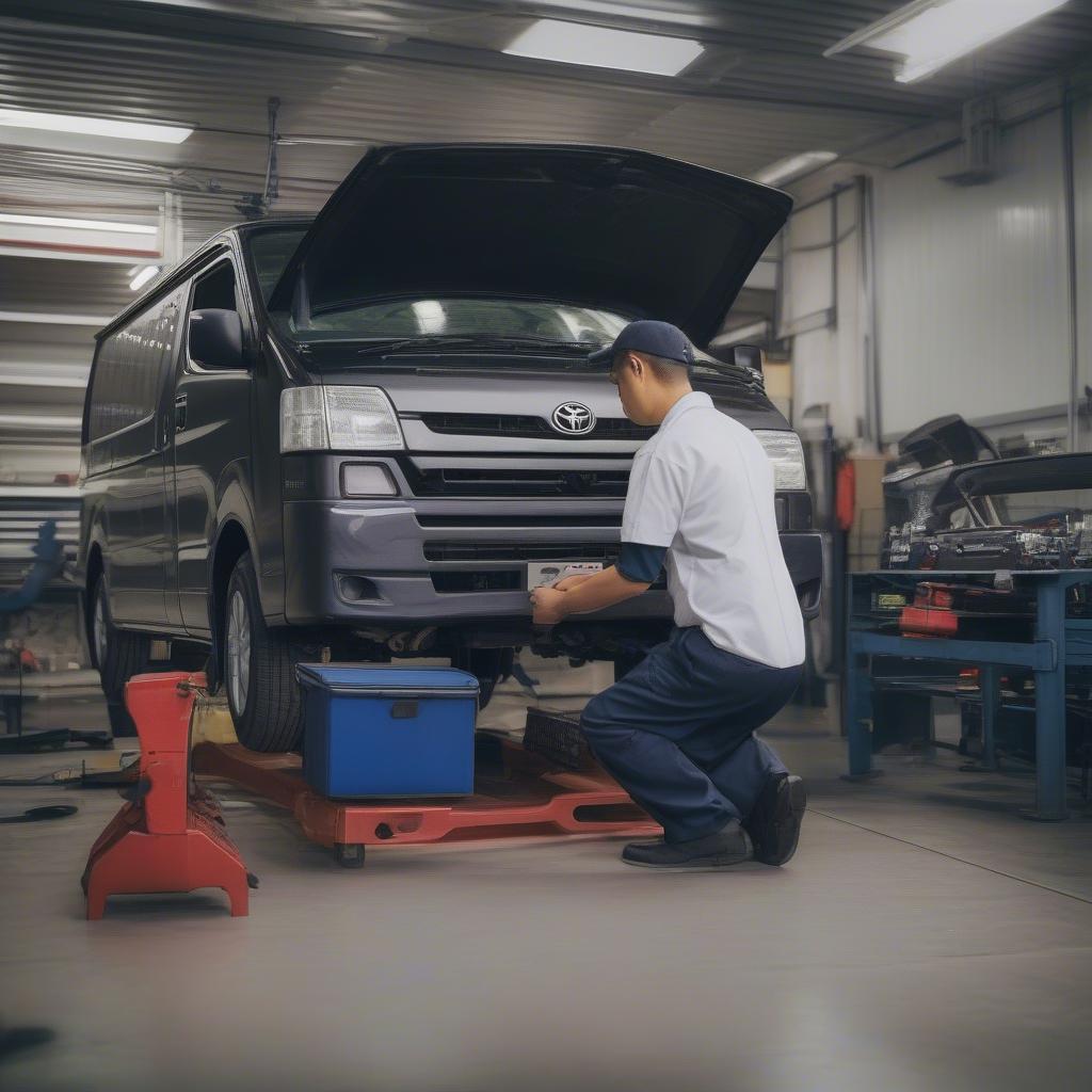 Inspecting a Toyota Hiace 2005