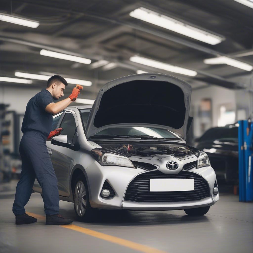 Kiểm tra xe Toyota Yaris cũ