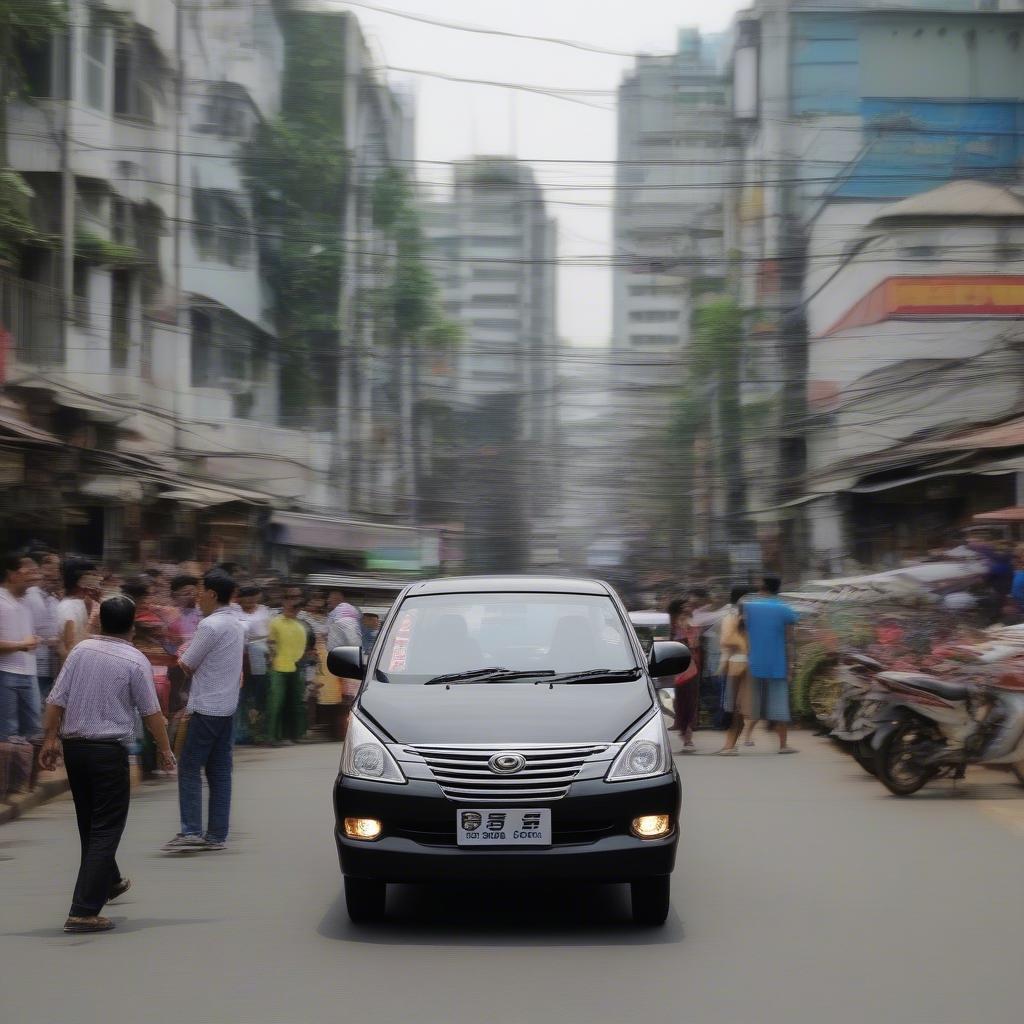 Kijang Innova Ceper Trên Đường Phố: Hình ảnh một chiếc Kijang Innova ceper di chuyển trên đường phố, thu hút mọi ánh nhìn.