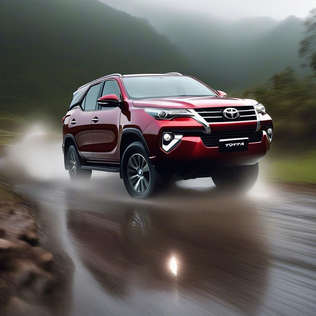 Lái xe Fortuner an toàn đường trơn trượt