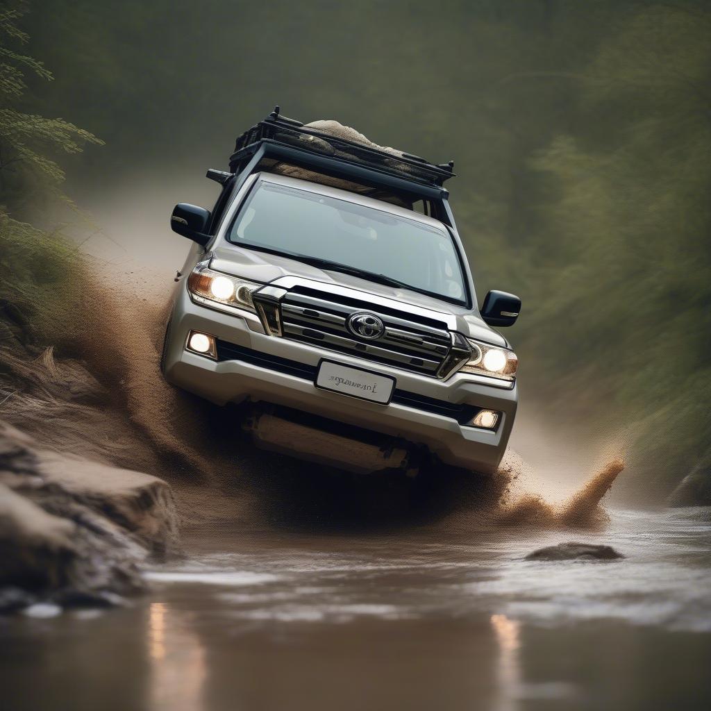 Land Cruiser vượt địa hình hiểm trở