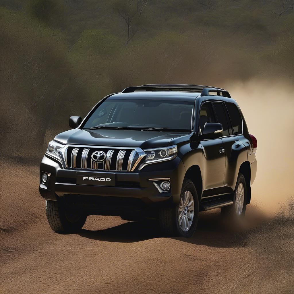 Land Cruiser Prado Diesel vượt địa hình off-road hiểm trở