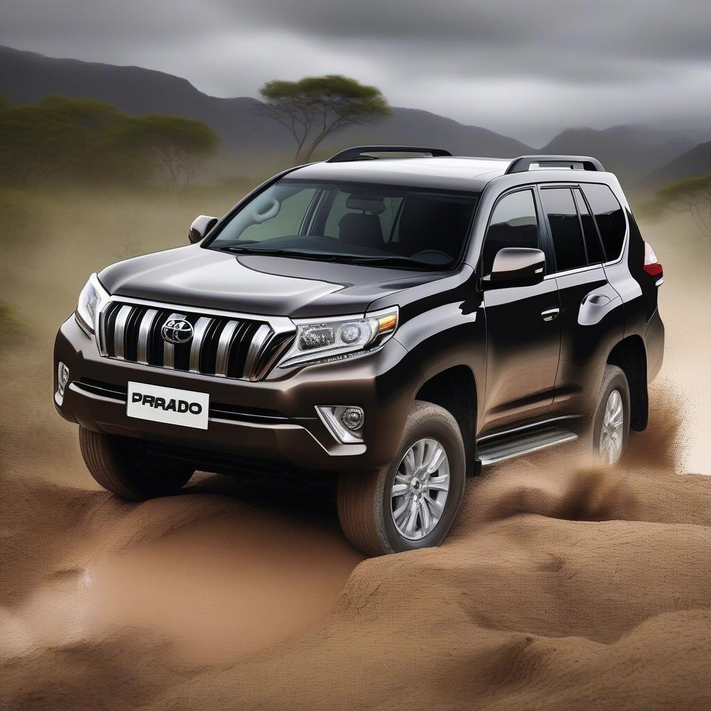 Land Cruiser Prado VXL vượt địa hình hiểm trở