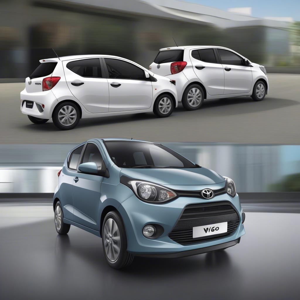 Ngoại thất Toyota Wigo và Hyundai i10