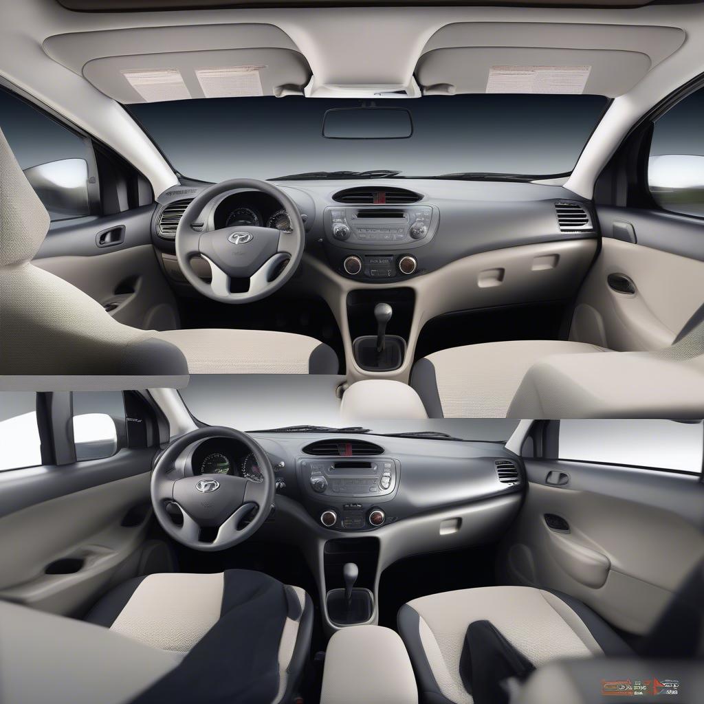 Nội thất Hyundai i10 và Toyota Wigo