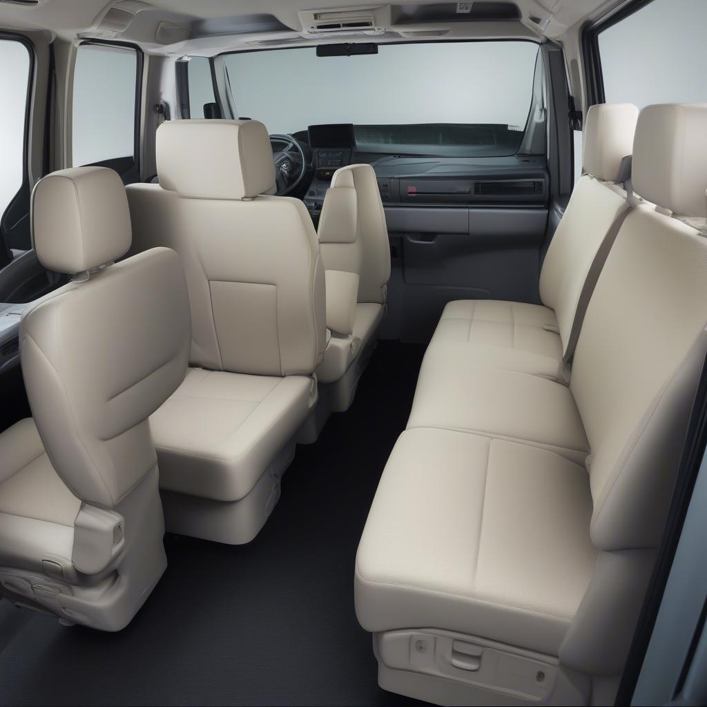 Nội thất rộng rãi của Toyota Hiace 2018