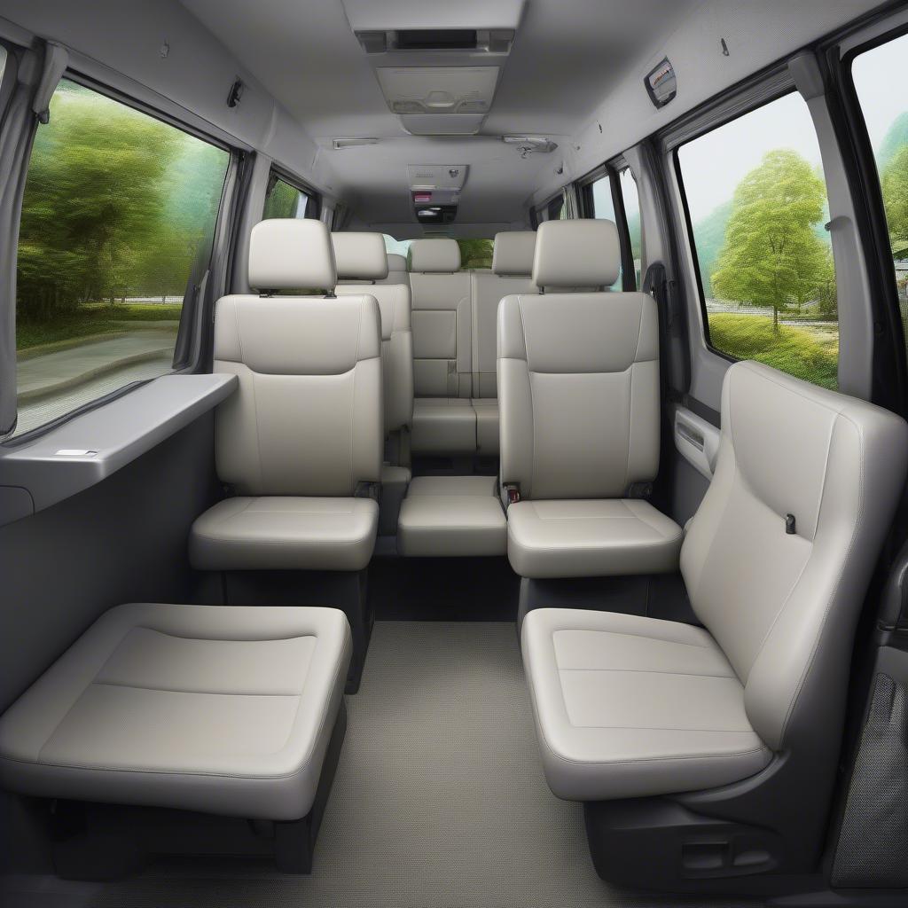 Nội thất tiện nghi của Toyota Hiace Commuter