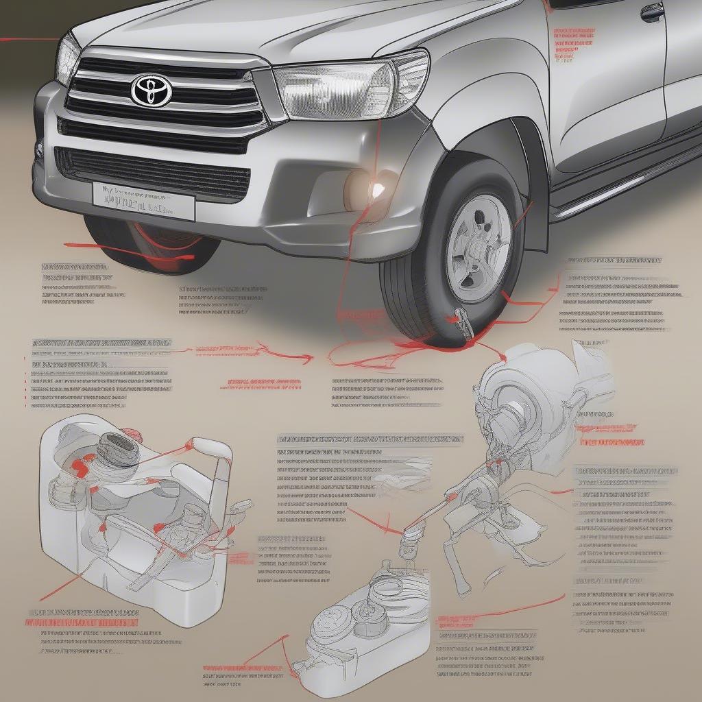 Quy trình thay thuốc lái Toyota Hilux, hướng dẫn chi tiết các bước thực hiện.