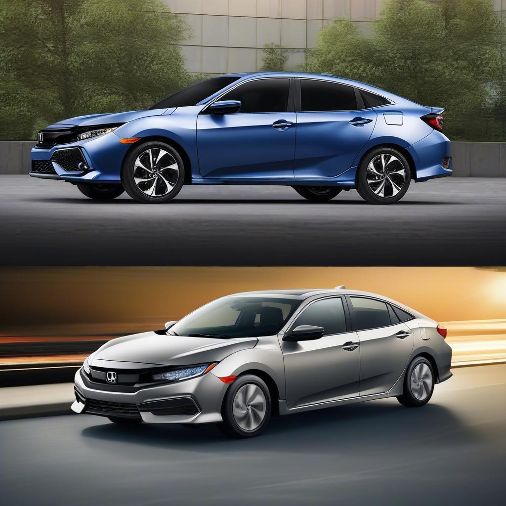 So sánh ngoại thất Honda Civic 2018 và Toyota Corolla 2018