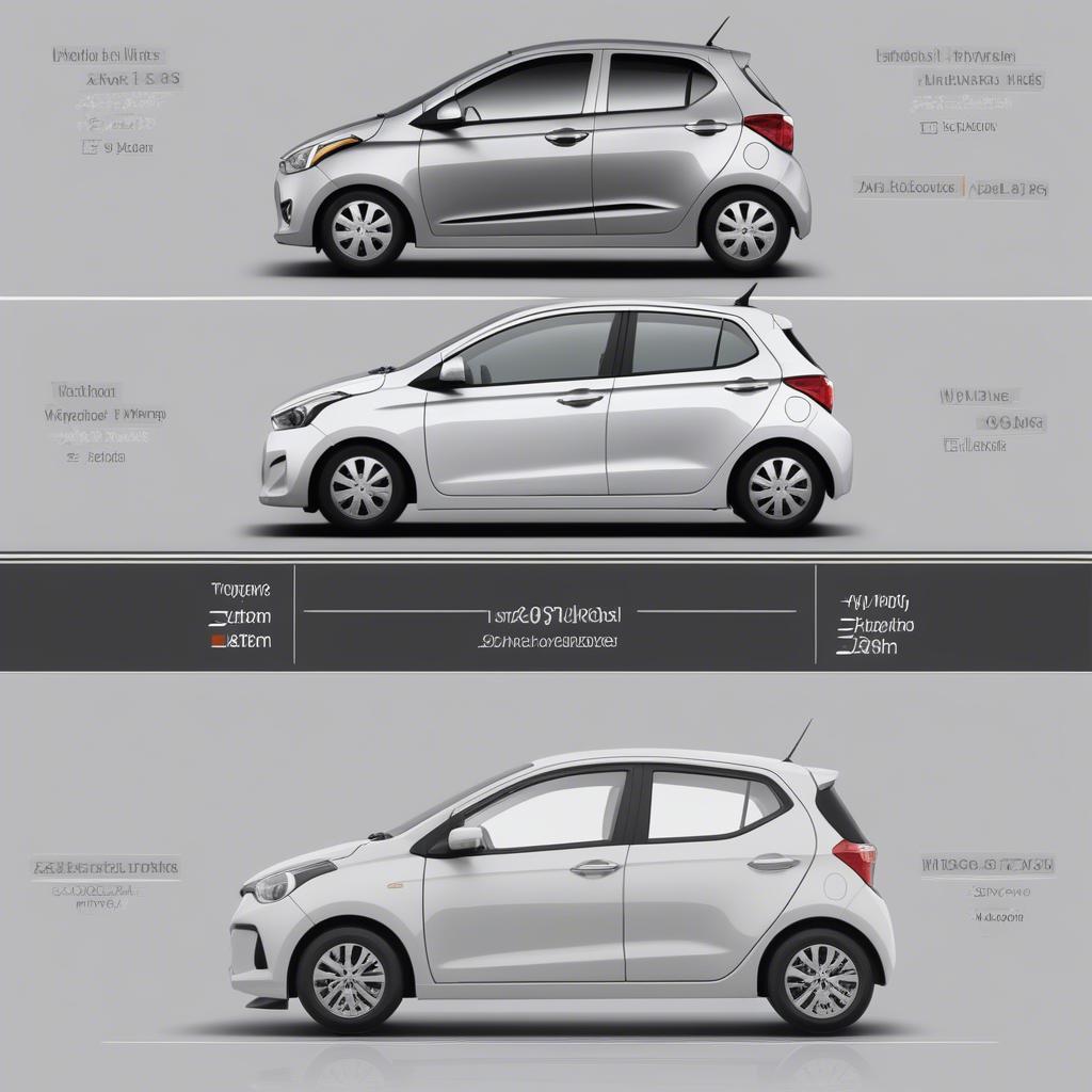 So sánh kích thước Hyundai i10 và Toyota Wigo