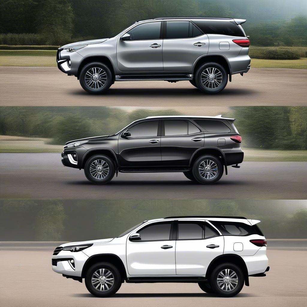 So sánh ngoại thất Fortuner và Everest 2019