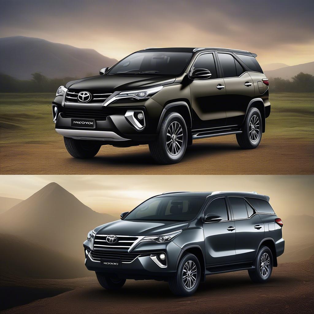 So sánh ngoại thất Fortuner và Innova