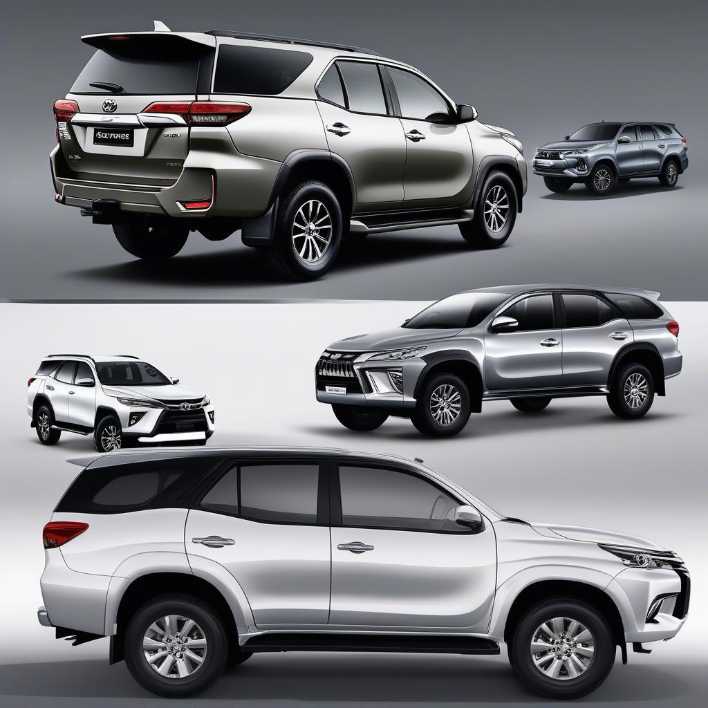 So sánh ngoại thất Fortuner và Pajero Sport