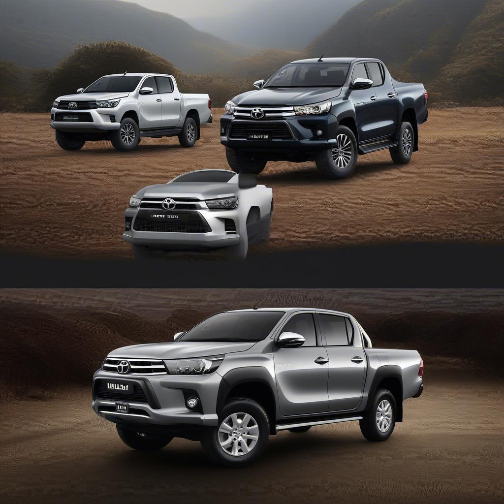 So sánh ngoại thất Hilux và Triton 2019