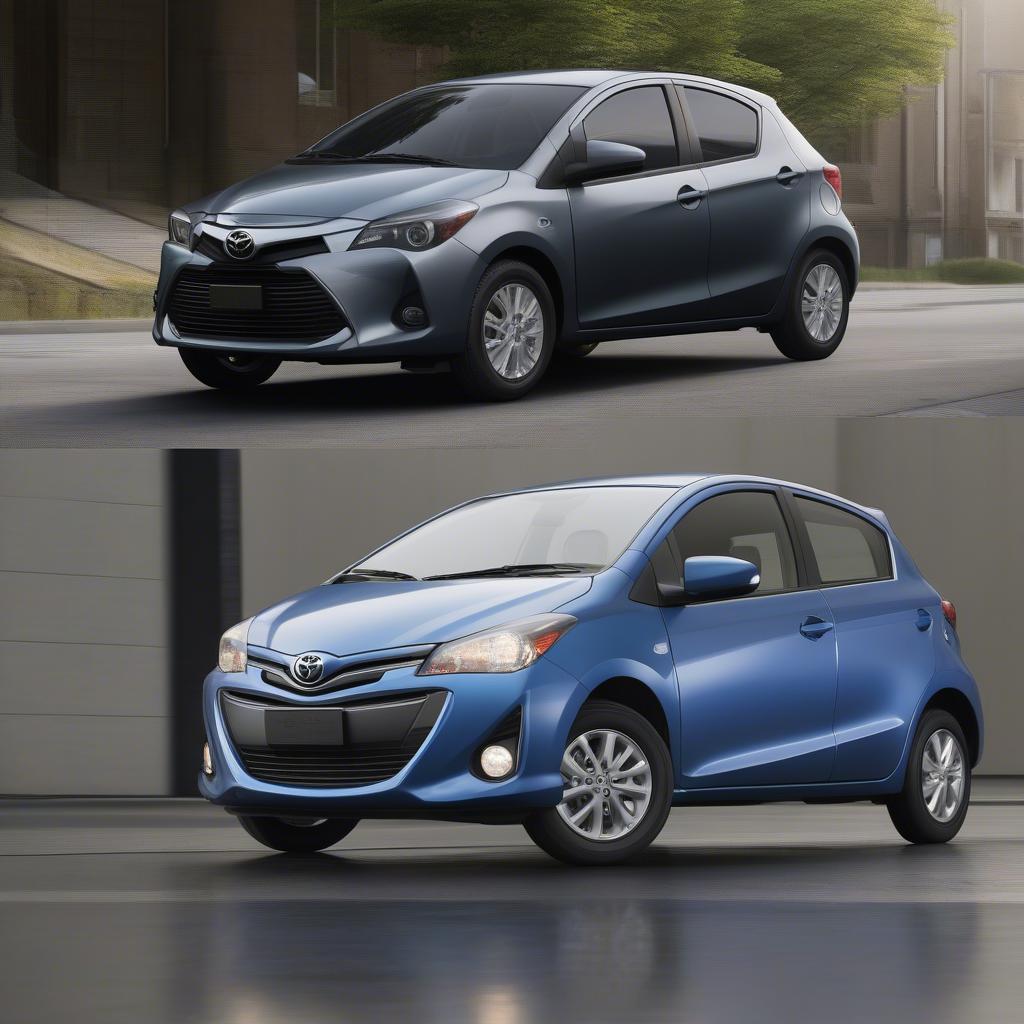 So sánh thiết kế ngoại thất Toyota Yaris và Mazda 2