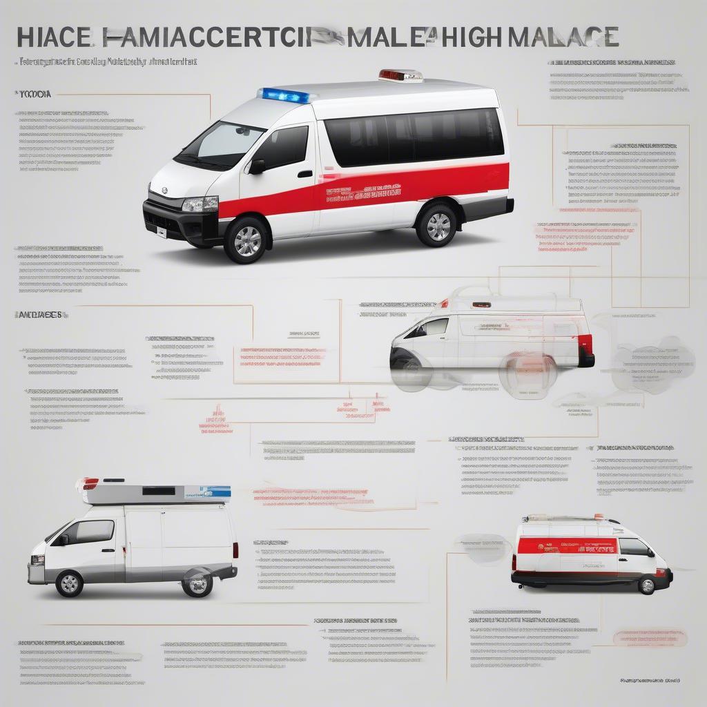 So sánh xe cứu thương Toyota Hiace nóc cao