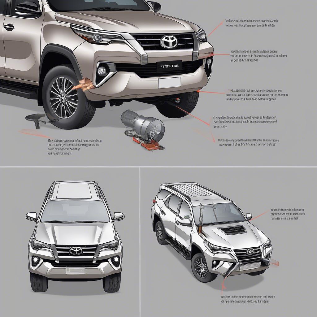 Thay đèn pha Fortuner 2019