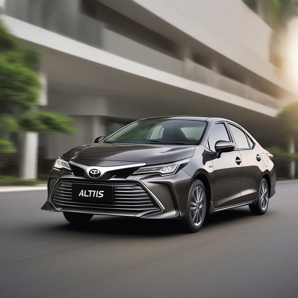 Ngoại thất Toyota Altis 2019 Thái Lan: Thiết kế trẻ trung, năng động với lưới tản nhiệt hình thang lớn, cụm đèn pha sắc nét và đèn hậu LED hiện đại.