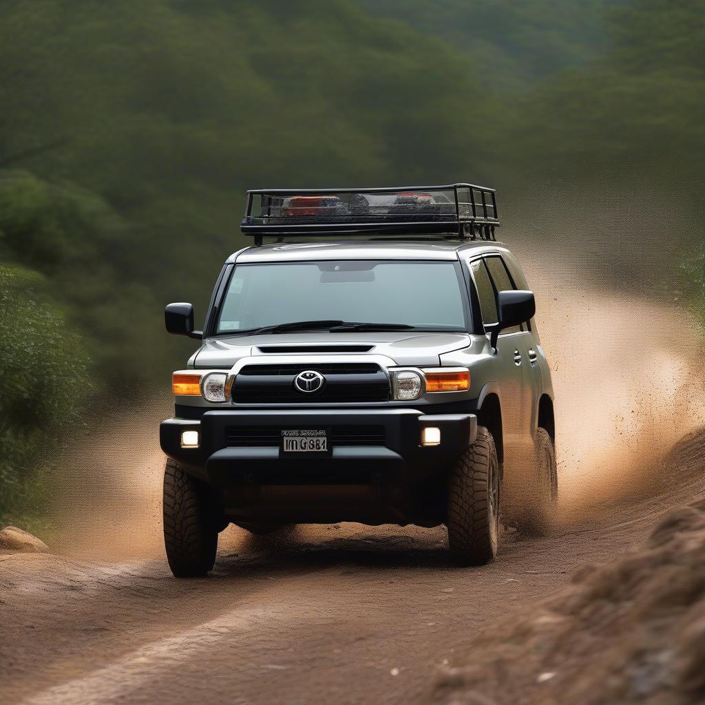 TJ Toyota Cruiser vượt địa hình off-road