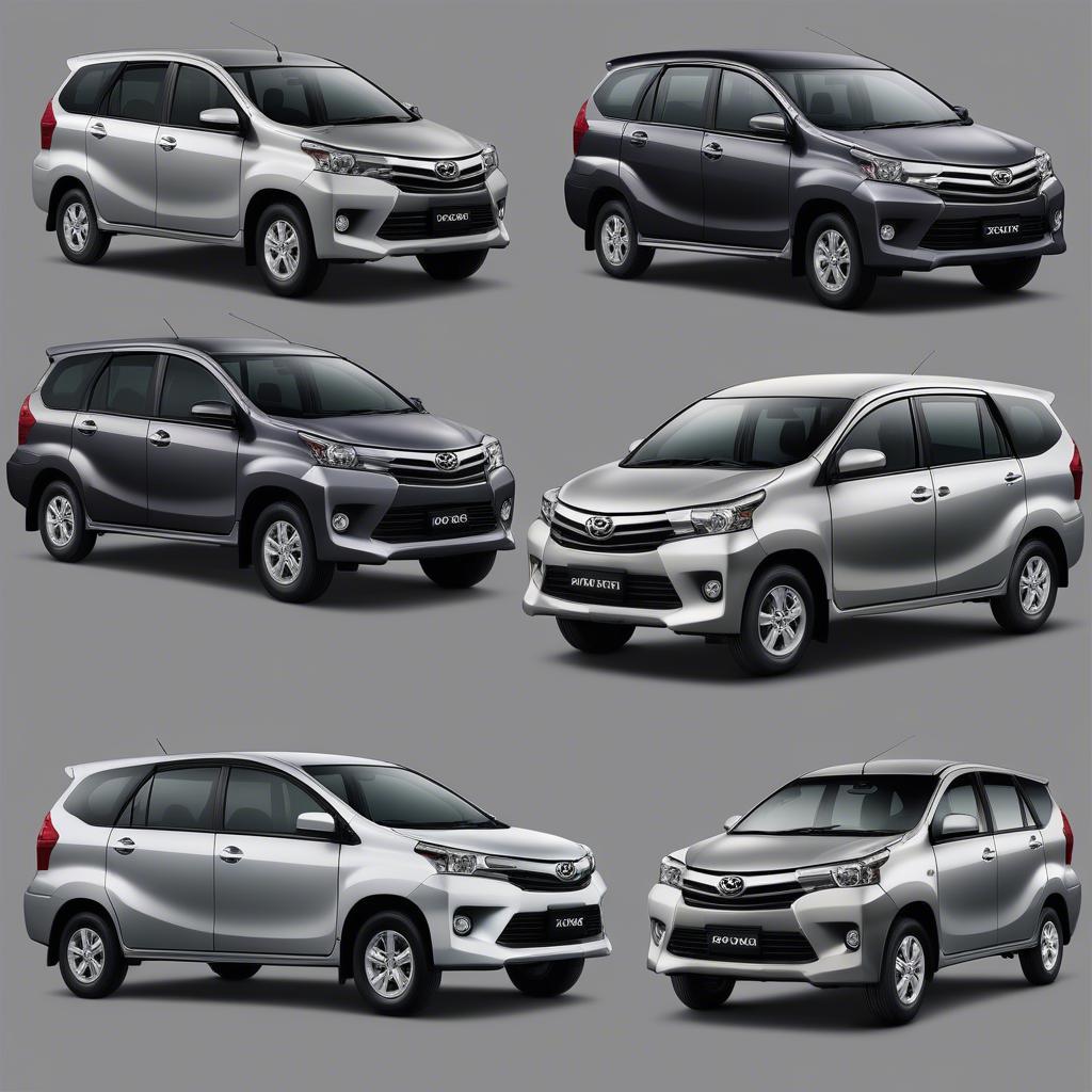 Toyota Avanza với các sắc thái xám phổ biến